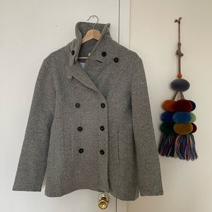 Taylor Stitch Women's Gray Wool Pea Coat